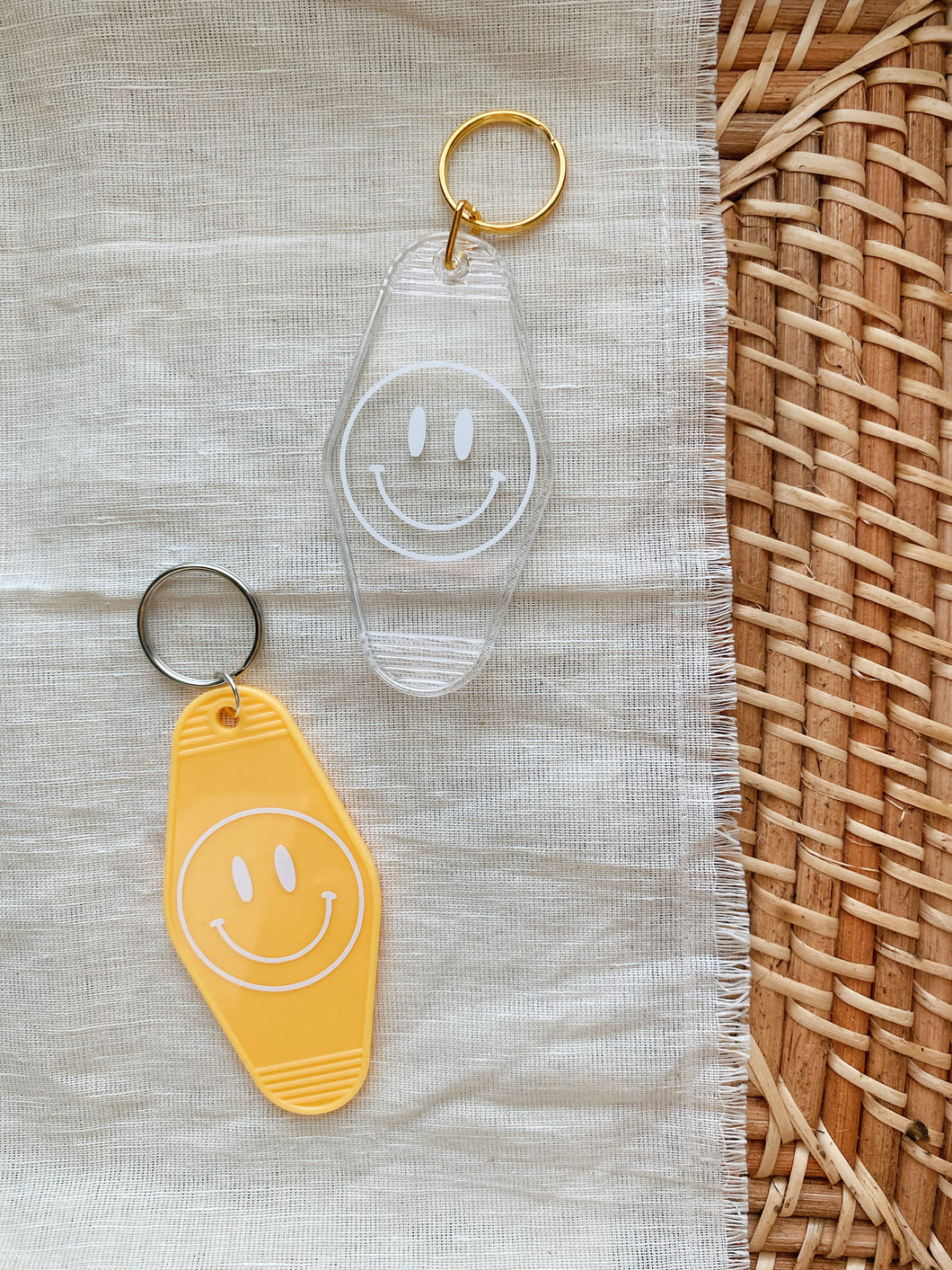 smiley face keychain