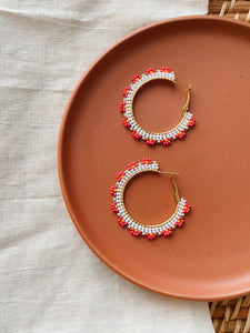 beaded hoops