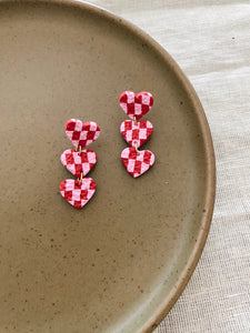 checkered hearts