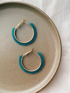 beaded hoops