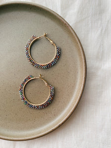 beaded hoops