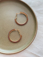 Load image into Gallery viewer, iridescent beaded hoops
