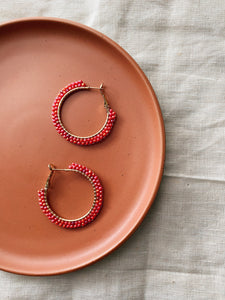 beaded hoops